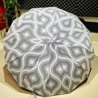 Premium 12-Ribs Automatic Umbrella With Flash Light – White