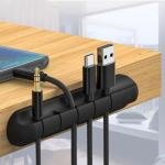 5 Hole Silicone Cable Organizer – Desktop Wire Management Clip