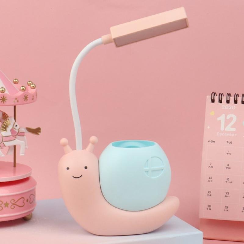 Cute Snail Desk Lamp – Eye Protection LED Night Light (Rechargeable Study Lamp)