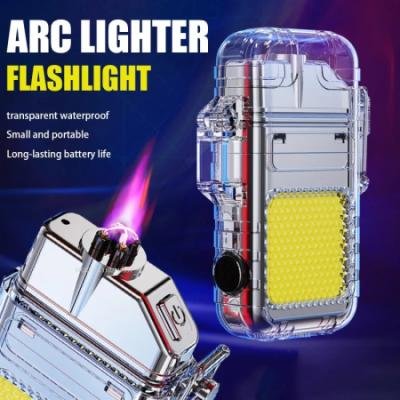 Waterproof Rechargeable  Electric ARC Plasma Lighter with Flashlight