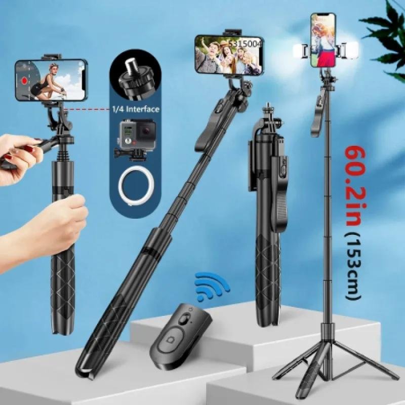 K28 Wireless Selfie Stick Tripod – 175cm Extendable with Remote & Selfie Light