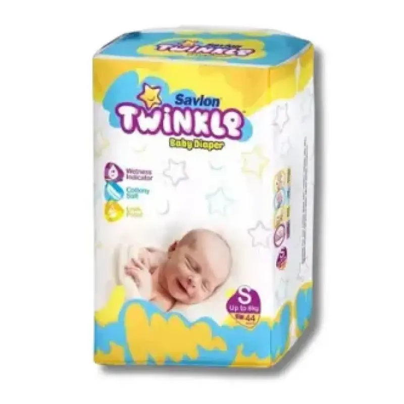 Savlon Twinkle Baby Diaper S (Up to 8kg) 44Pcs
