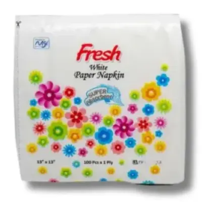 Fresh White Paper Napkin 100PcsX1Ply