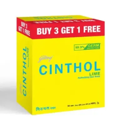 Godrej Cinthol Lime Soap 100gm (Buy3 Get1 Free)