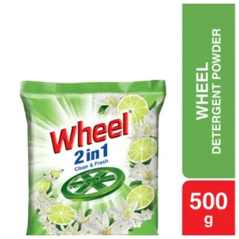 Wheel Clean & Fresh 2in1 Detergent Powder 500gm
