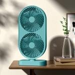 Double Head Desk Fan – 4 Speed Plug & Play Cooling Fan (120° Adjustable)