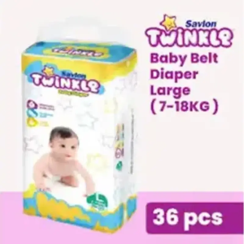 Savlon Twinkle Baby Diaper L (7-18kg) 36Pcs