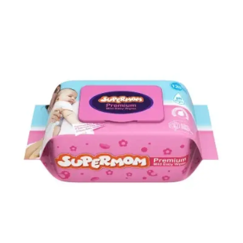 Supermom Premium Mild Baby Wipes 120Pcs