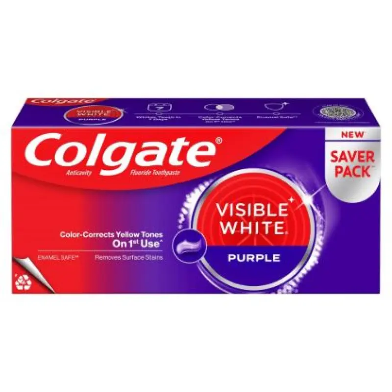 Colgate Visible White Purple Toothpaste 240gm  India