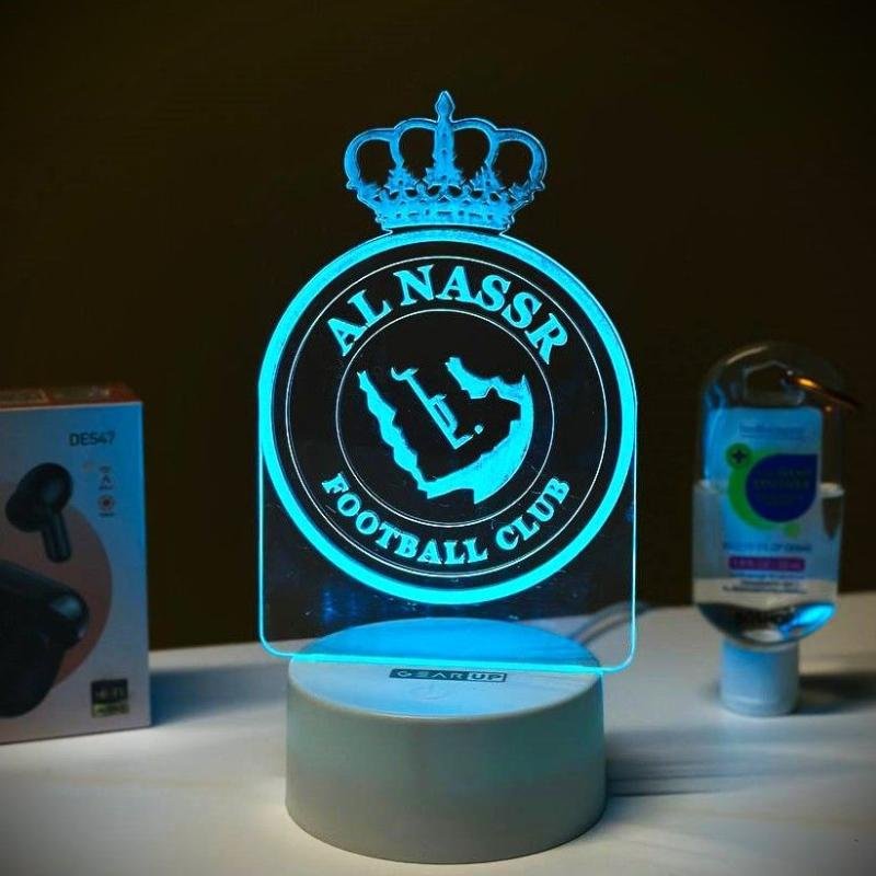 GearUP Acrylic Multicolor Night Lamp (Al-Nassr FC) – BLACK