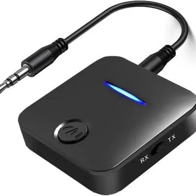 Bluetooth Audio Transmitter & Receiver (2-In-1) For TV, Headphones/Speaker/PC/Car/Home Stereo