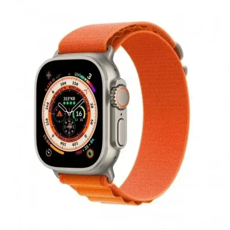 DT8 Ultra Max Smartwatch with Double Straps- Silver & Orange