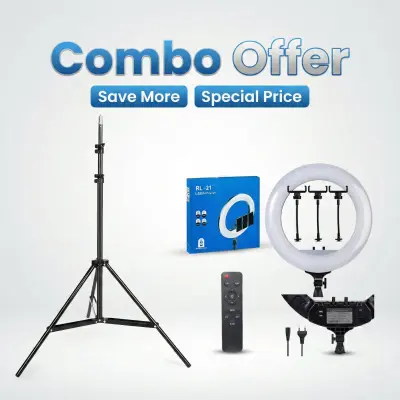 RL 21 LED Soft Ring Light & MF-3308 Studio Ring Light Stand Combo