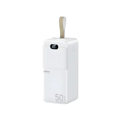 Remax RPP-117 Piloteer Series 50000mAh 27W Fast Charging Power Bank – White Color