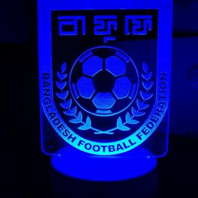 GearUP Acrylic Multicolor Night Lamp (Bangladesh Football Federation) – White