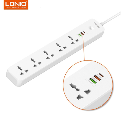 LDNIO SC5319 Multi Socket Extension Lead with 5 AC 3 USB Power Socket