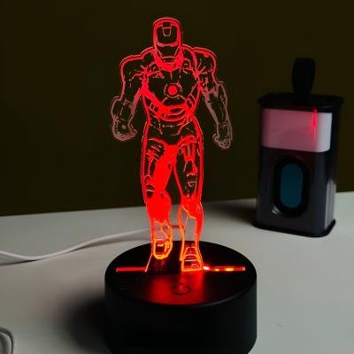 GearUP Acrylic Multicolor Night Lamp (IRON MAN) – WHITE