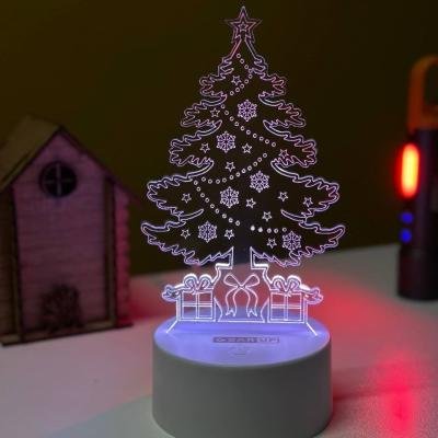 GearUP Acrylic Multicolor Night Lamp (Christmas Tree) – BLACK