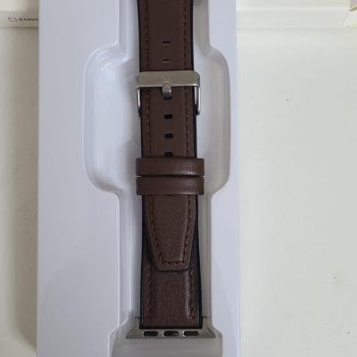 42/44/45/49mm Spigen  Leather Strap For Smartwatch – Coffee Color