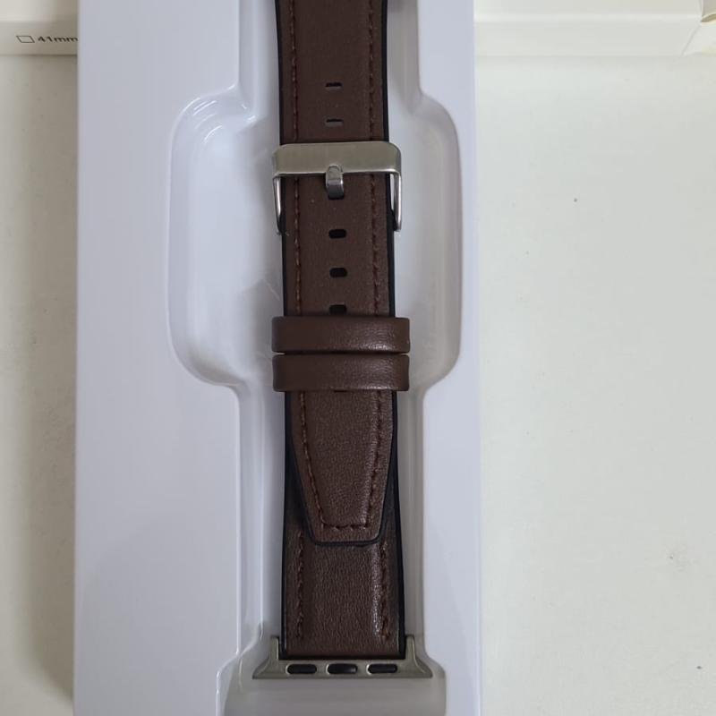 38/40/41mm Spigen  Leather Strap For Smartwatch – Coffee Color