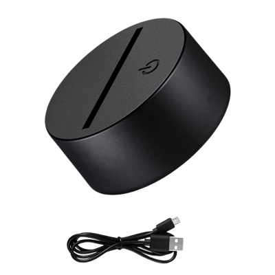 GearUP Acrylic Night Lamp (Only Base)- Black