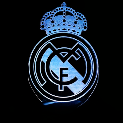 GearUP Acrylic Multicolor Night Lamp (Only Acrylic) Real Madrid FC