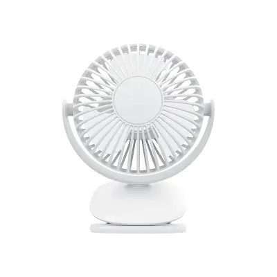 NEW!! mini Clip Fan 360 Degree Rotation Rechargeable Fan (WiWu FS03)- White Color