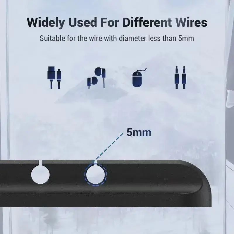 5 Hole Silicone Cable Organizer – Desktop Wire Management Clip